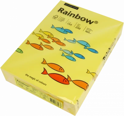 Papier ksero ekologiczny Rainbow A4, 160g/m2, 250 arkuszy, żółty (R16)